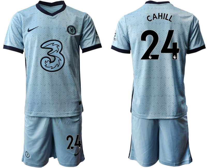 Men 2020-2021 club Chelsea away Light blue #24 Soccer Jerseys